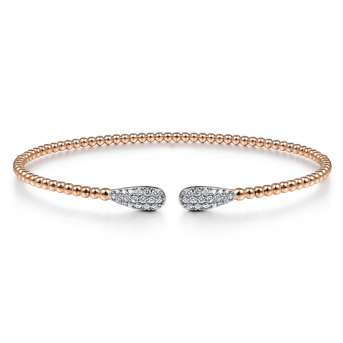 Diamond Pave Teardrop Cuff Bracelet