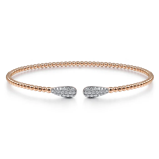 Diamond Pave Teardrop Cuff Bracelet