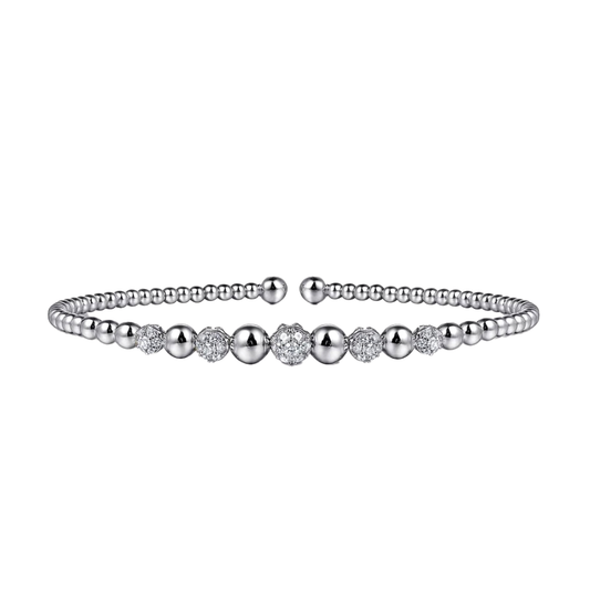 Beaded Diamond Stations Bangle