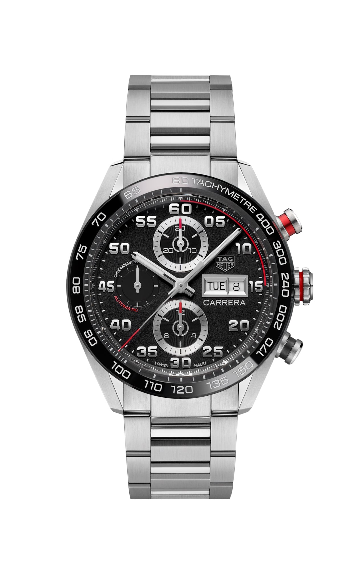 Carrera Automatic Watch 44mm with Black Dial