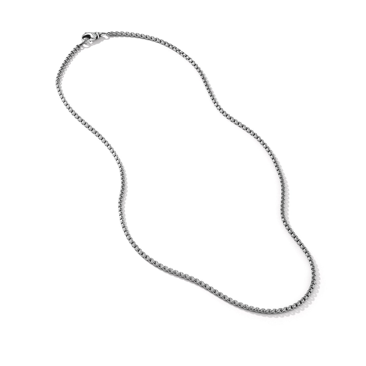 Box Chain Necklace in Grey Titanium, 2.7mm