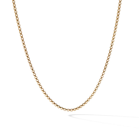 Box Chain Necklace in 18K Yellow Gold, 1.7mm