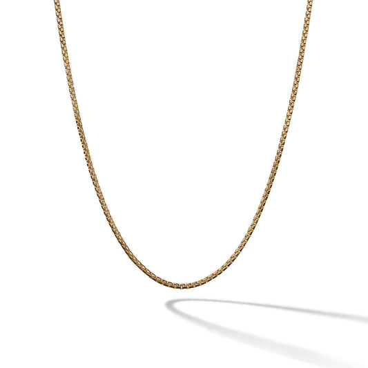 Box Chain Necklace in 18K Yellow Gold, 1.7mm