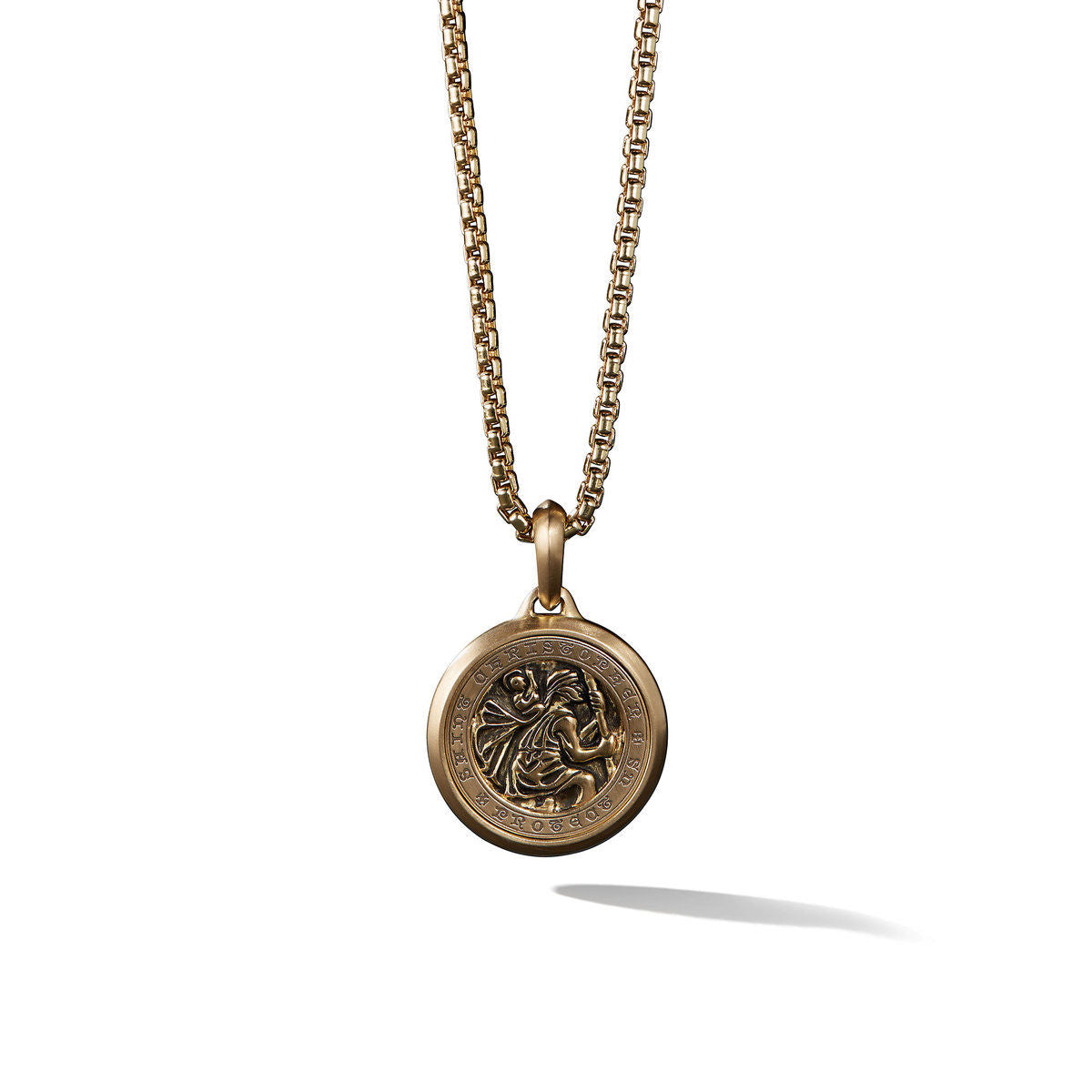 St. Christopher Amulet in 18K Yellow Gold