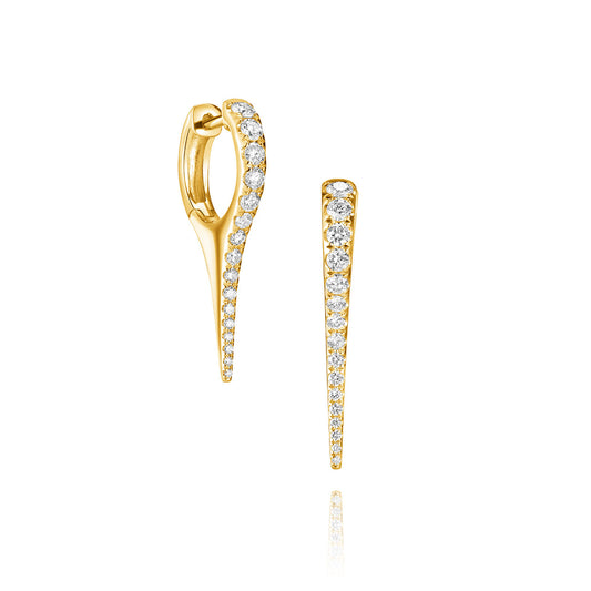 Tapered Spike Diamond Earrings