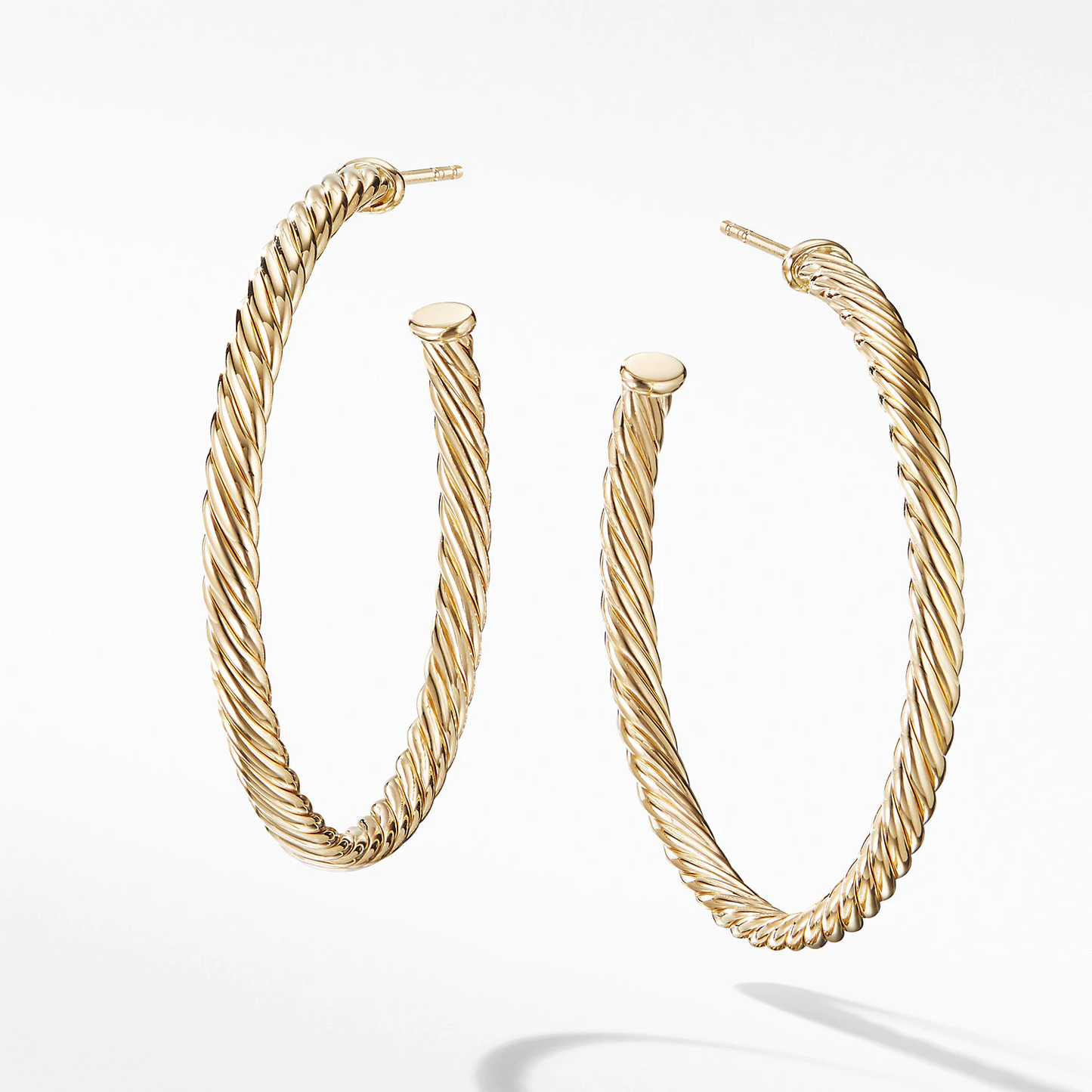 Medium Cablespira Hoop Earrings in 18K Yellow Gold