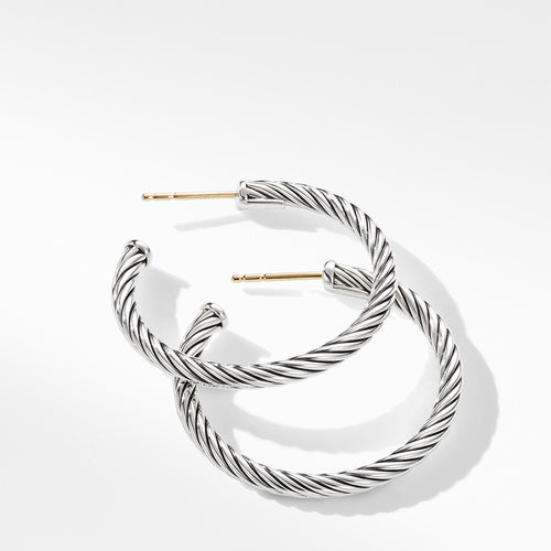 Cable Hoop Earrings