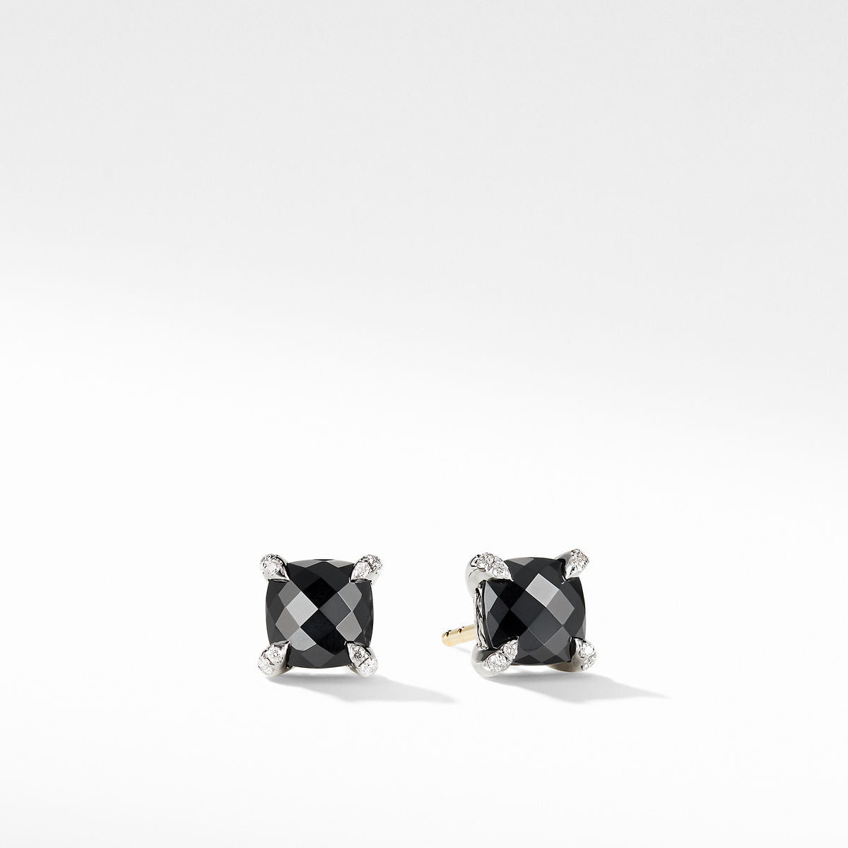 Chatelaine® Stud Earrings with Black Onyx and Diamonds