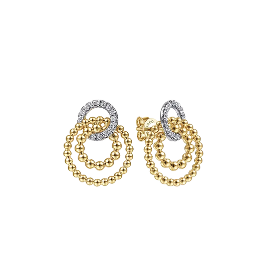 Multi Open Circle Diamond Earrings