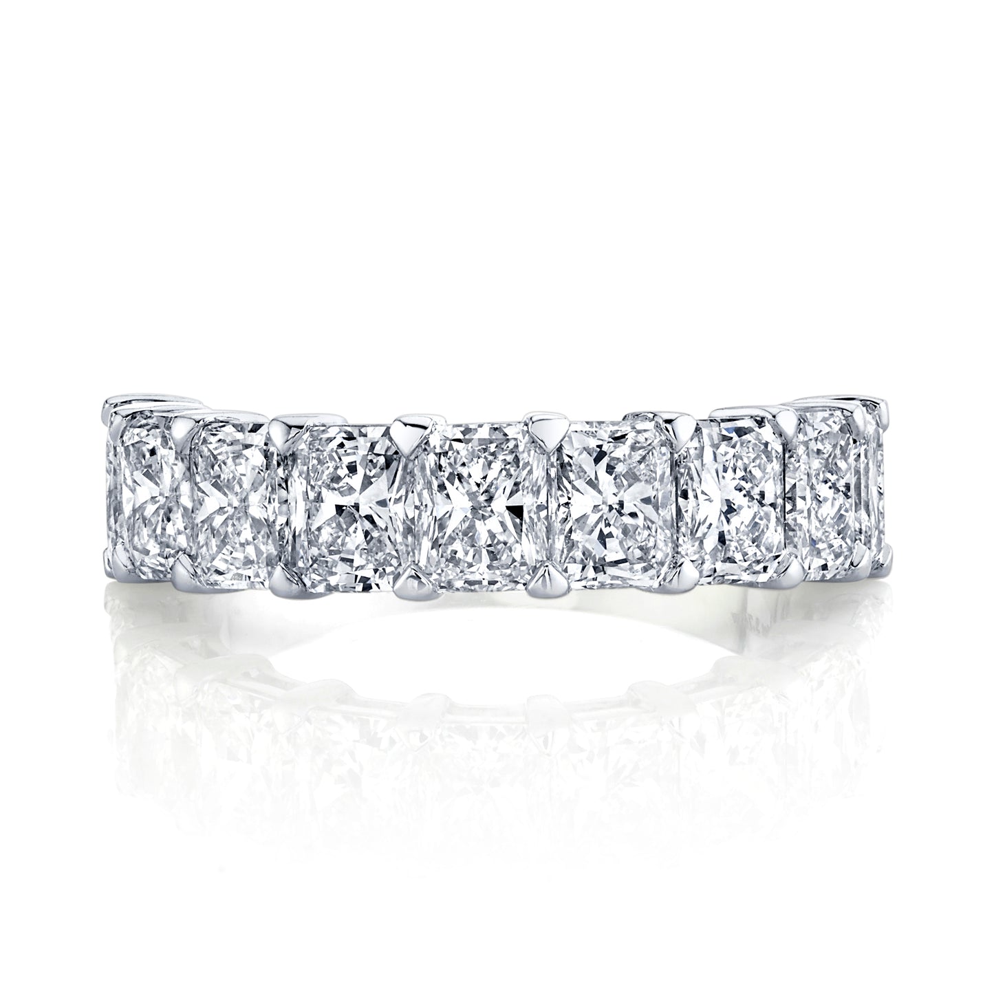 Radiant Cut Diamonds 1/2 Way Band