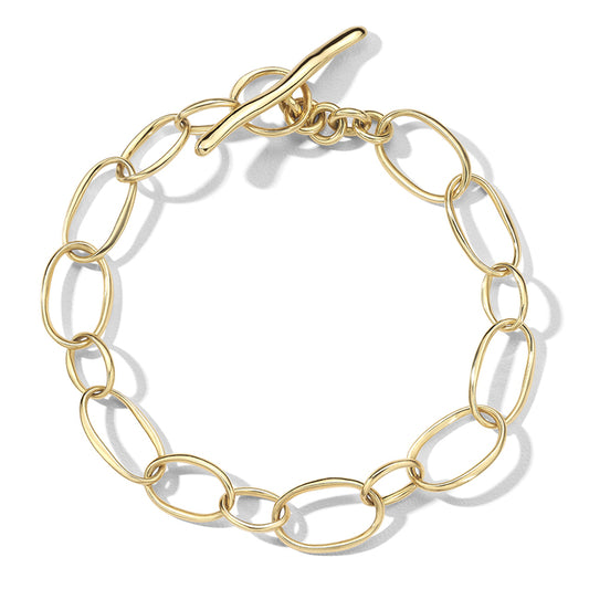 Classico Sculptura Small Link Bracelet in 18k Yellow Gold