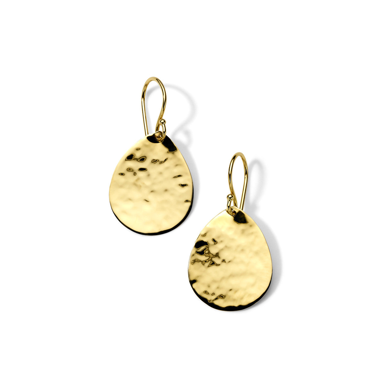 Classic Crinkle Hammered Large Teardrop Earrings