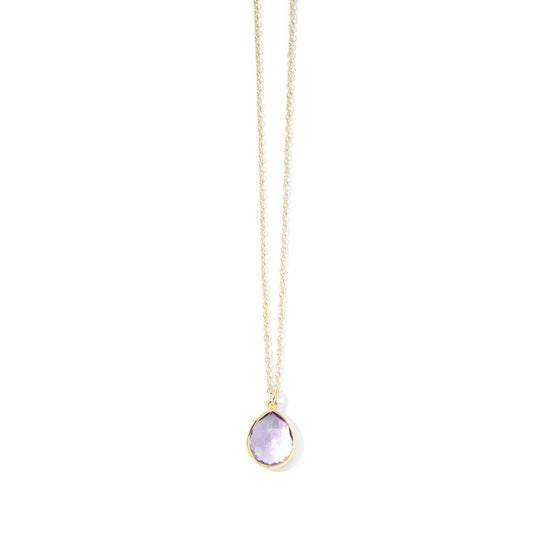 Rock Candy Mini Teardrop Pendant in Amethyst