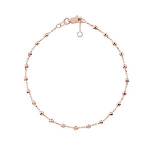 Bead Station Bracelet in Rose Gold