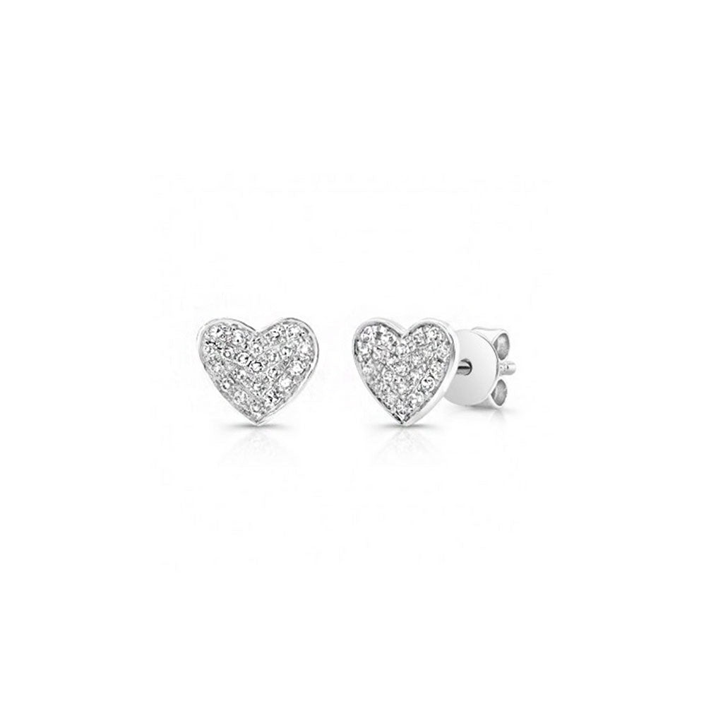 Diamond Heart Studs