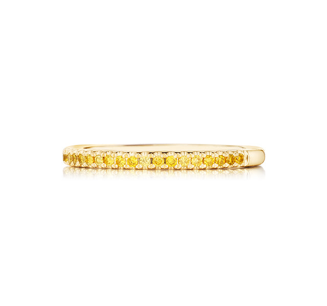 Yellow Diamond Band in Yellow Gold