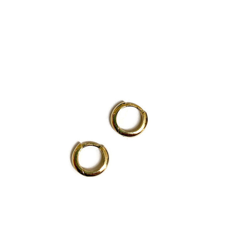 Baby Huggie Hoop Earrings in Yellow Gold