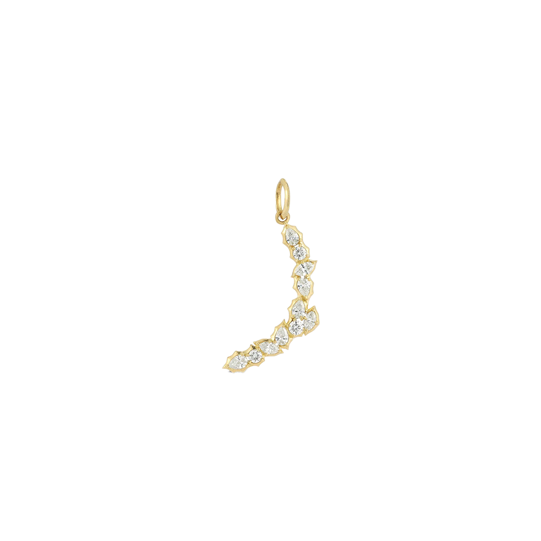 'Posey' Crescent Charm with Diamonds