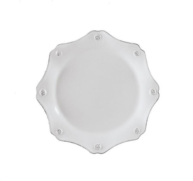 Whitewash Scalloped  Berry & Thread Dessert Plate