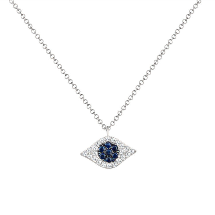 Evil Eye Pendant With Sapphire