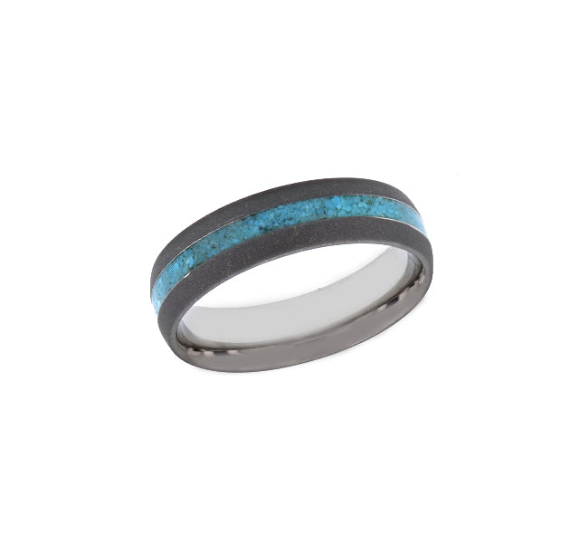 Titanium and Turquoise Band