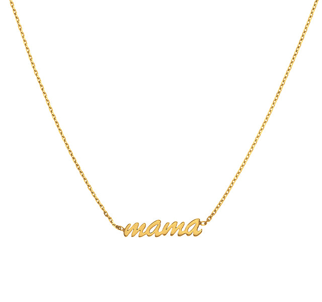 'Mama' Cable Chain Choker Necklace