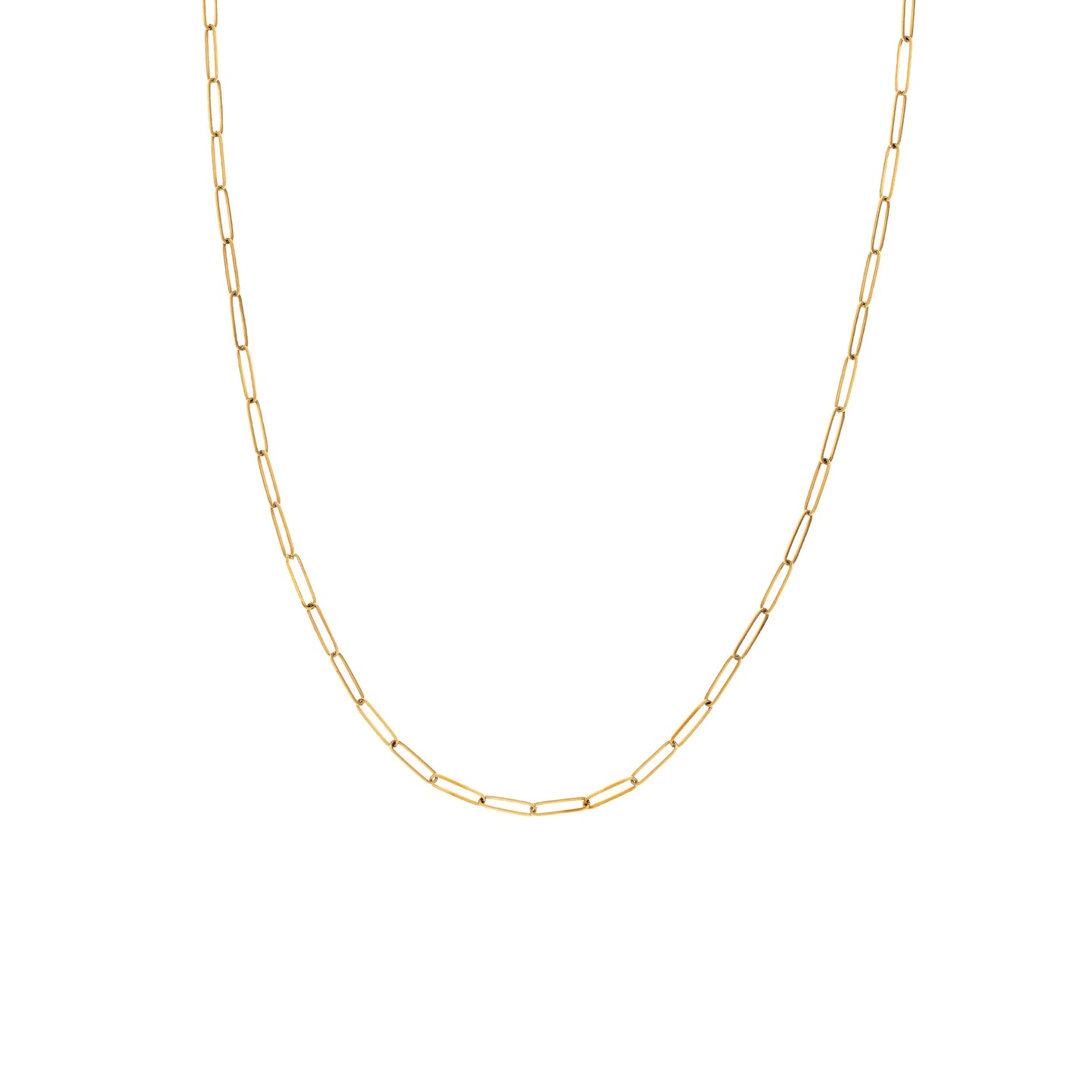 Long Link Gold Chain Necklace 16"