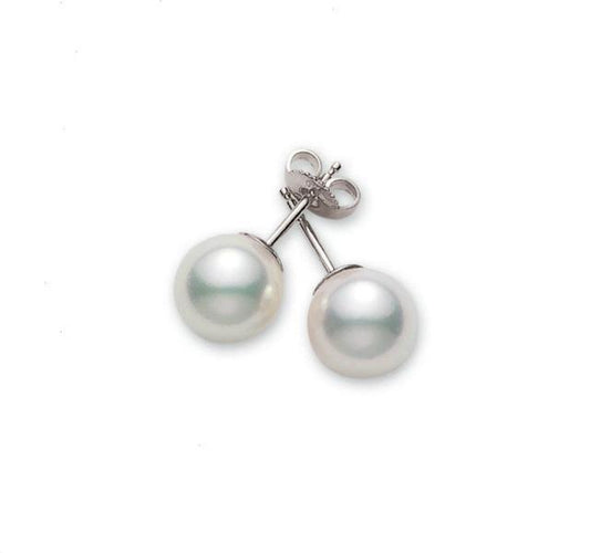 Akoya Pearl Stud Earrings A 7x7.5mm