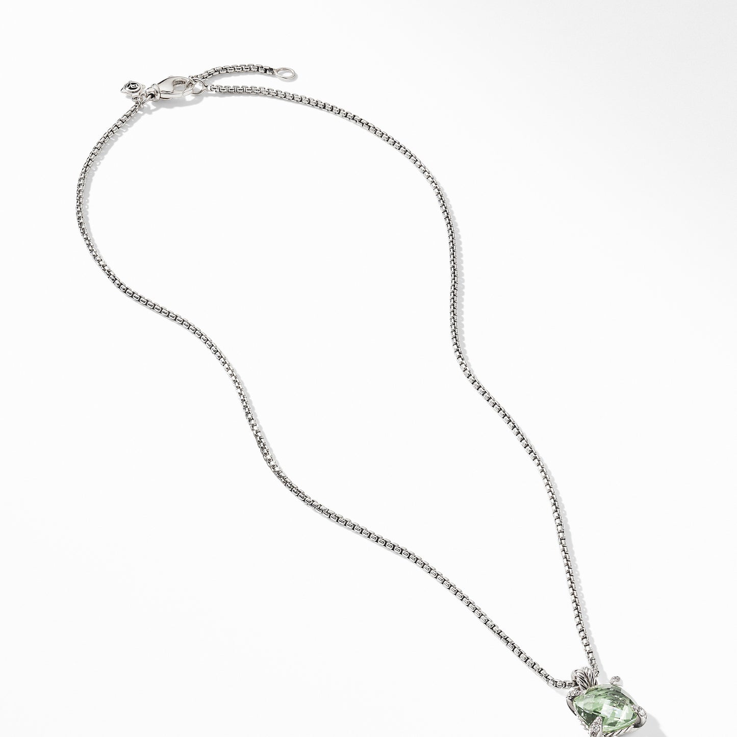 Chatelaine® Pendant Necklace with Prasiolite and Diamonds