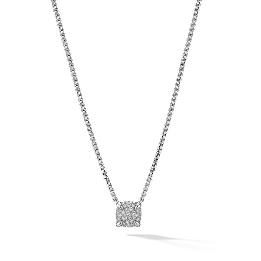 Petite Chatelaine® Pendant Necklace with Full Pavé Diamonds