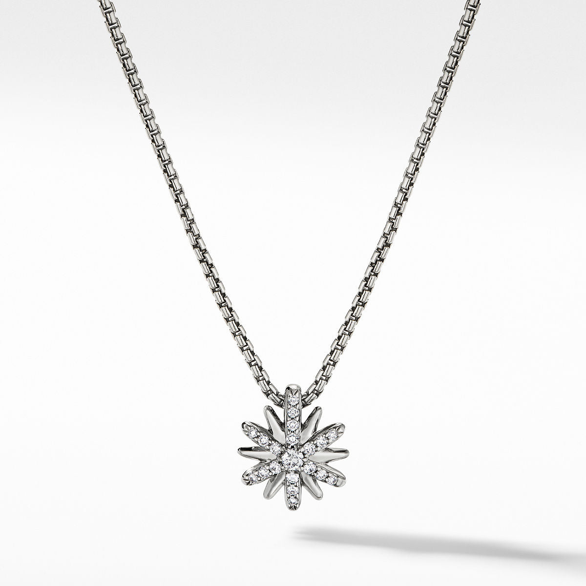 Petite Starburst Station Necklace with Diamonds