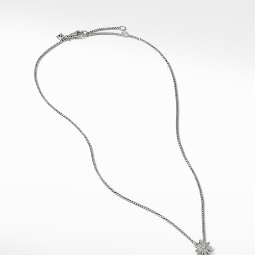 Petite Starburst Station Necklace with Diamonds