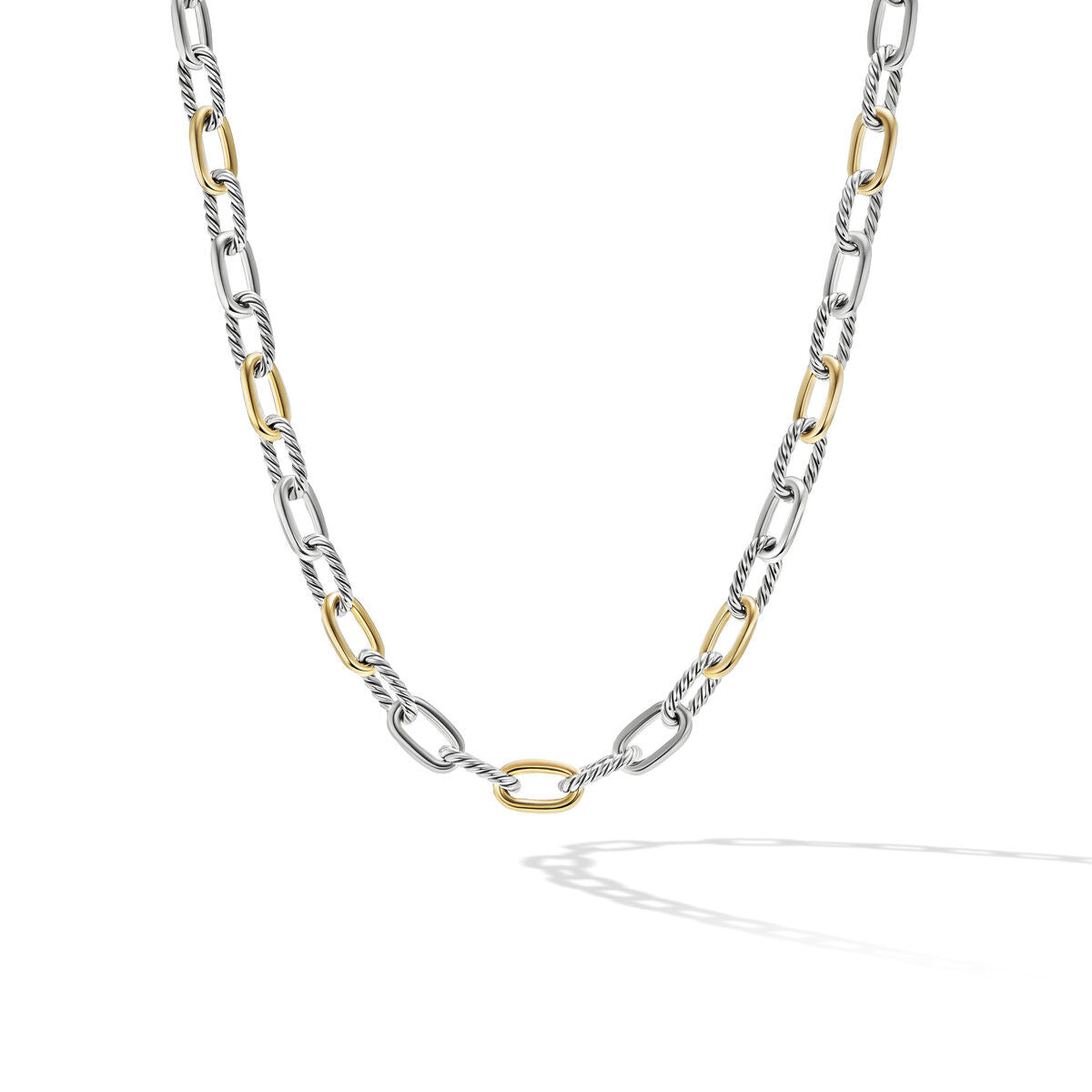 DY Madison® Chain Necklace in Sterling Silver with 18K Yellow Gold