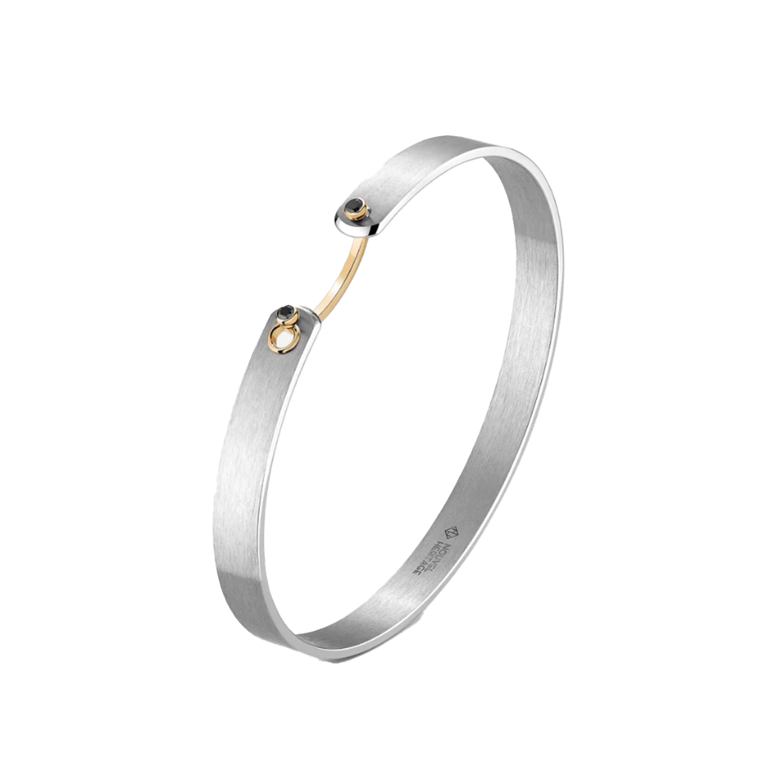 'His' Mood Bangle in White Gold