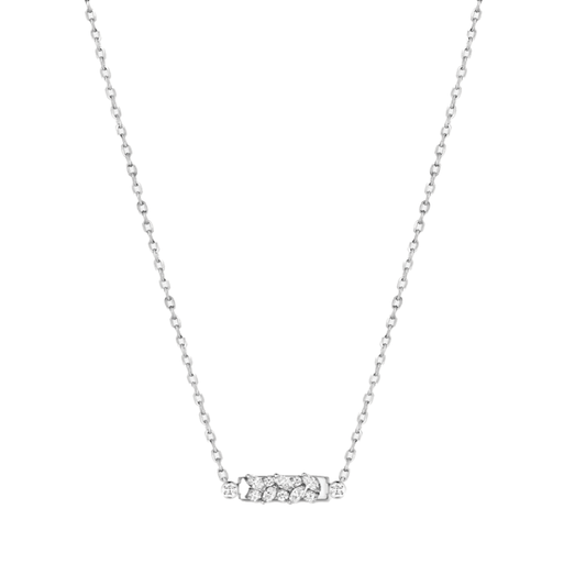 'Soiree' Pendant Necklace with Marquise Cut Diamonds in White Gold