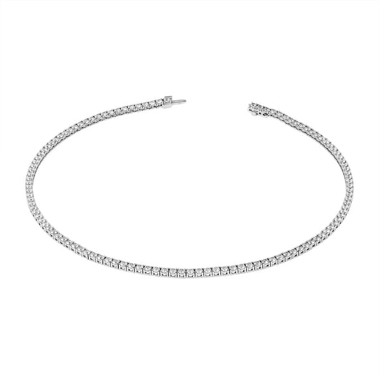 18" Prong Set Tennis Necklace