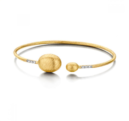 Dancing In The Rain Open Cuff Bangle with Diamonds