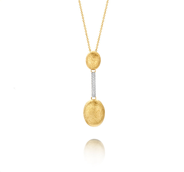 Dancing In The Rain Diamond Bar Pendant with Adjustable Chain