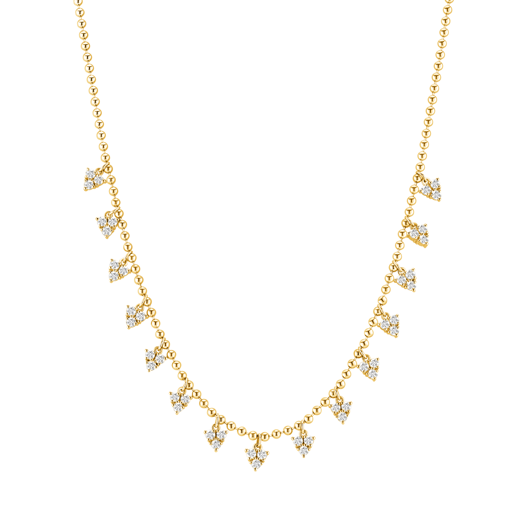 Dangling Diamond Triangle Necklace