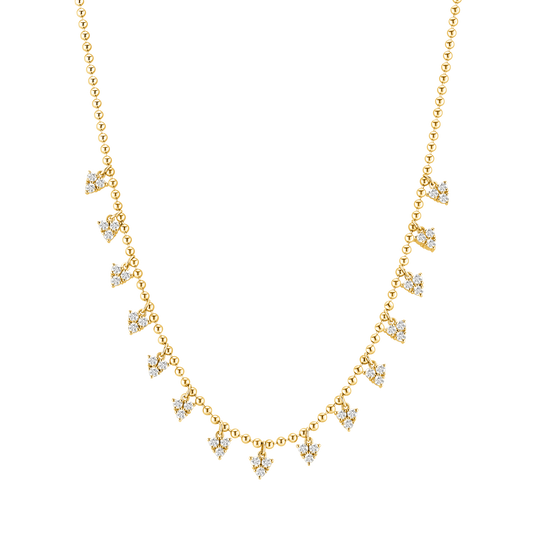 Dangling Diamond Triangle Necklace