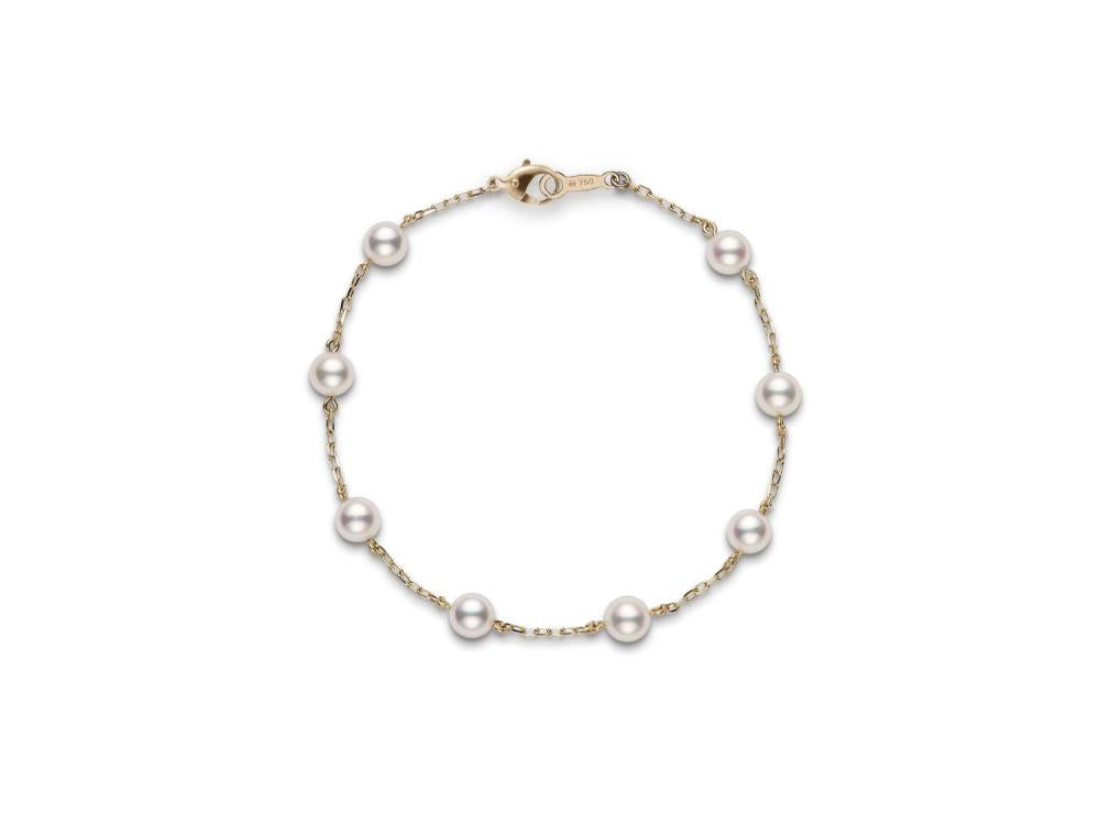 Pearl Bracelet in Yellow Gold