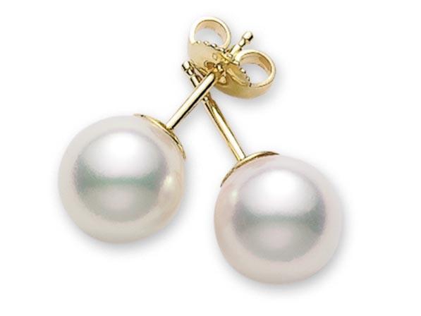 Akoya Pearl Stud Earrings A 6.5x6mm