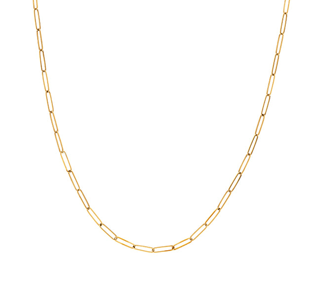 Long Link Gold Chain Necklace 20"