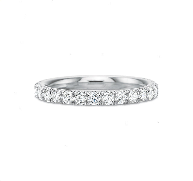 Low Profile Diamond Eternity Band in 18KW 1ct