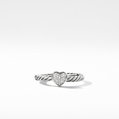 Cable Collectibles Heart Ring with Diamonds