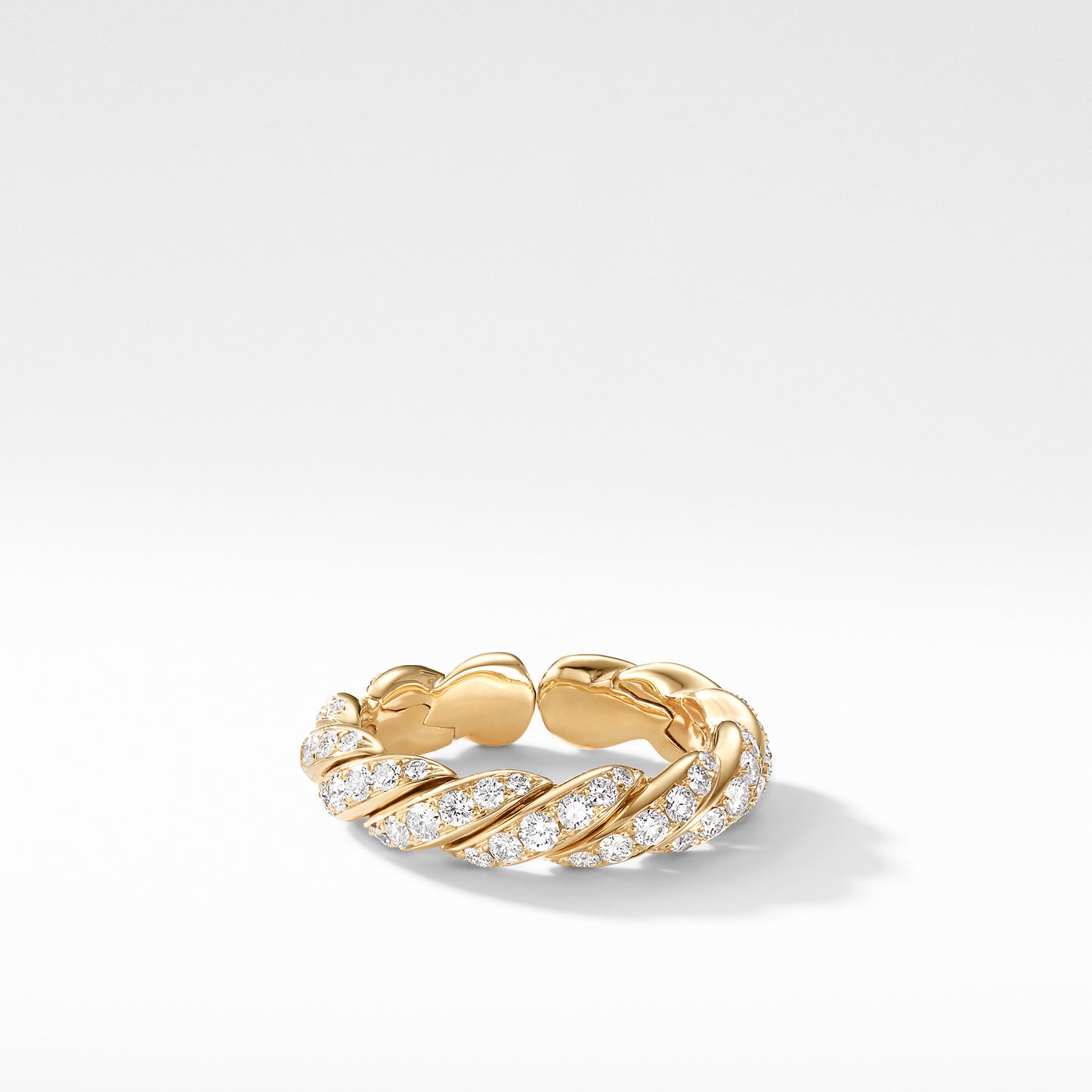 PavÈflex Band Ring in 18K Gold with Diamonds