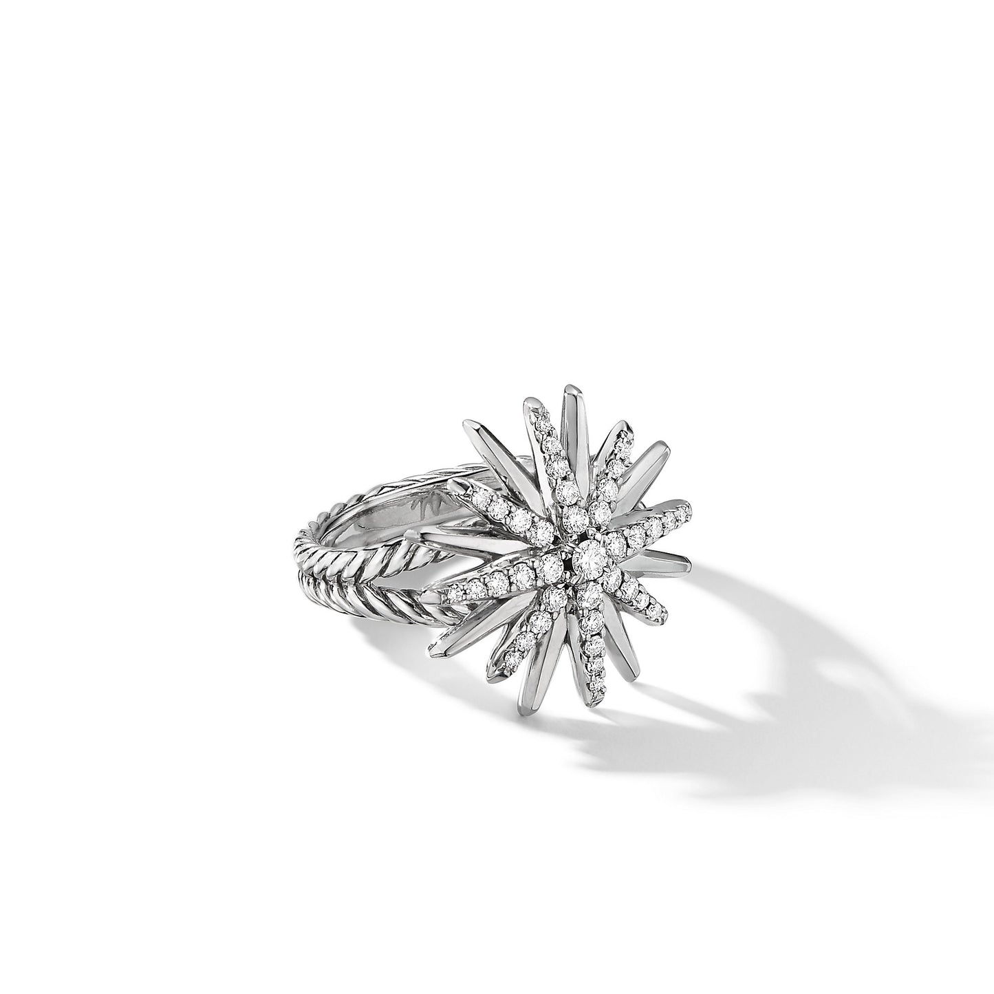 Starburst Ring with Pavé Diamonds