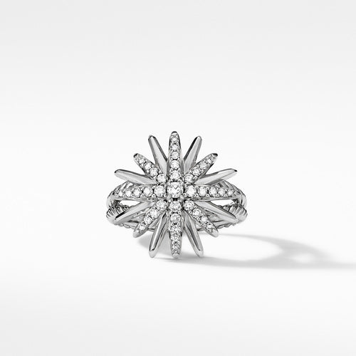 Starburst Ring with Pavé Diamonds