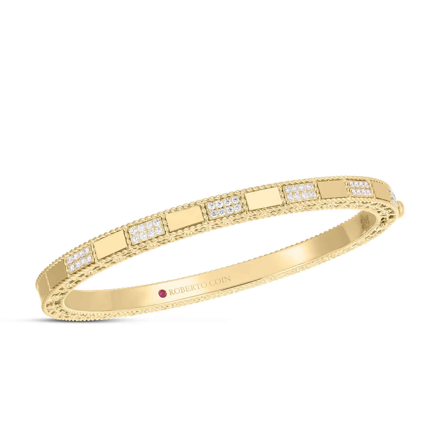 Art Deco Diamond Bangle in Yellow Gold