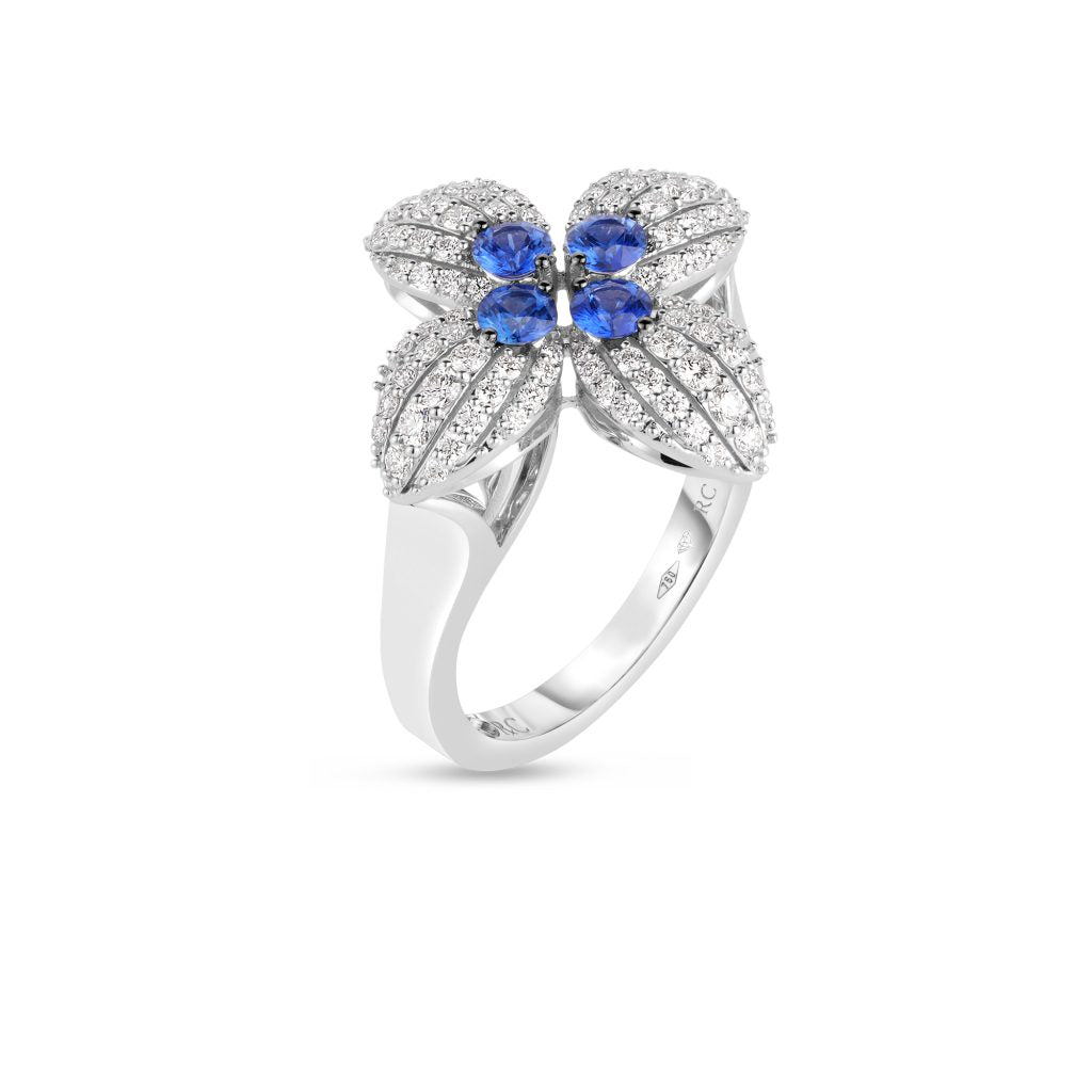 Love in Verona Blue Sapphire and Diamond Ring